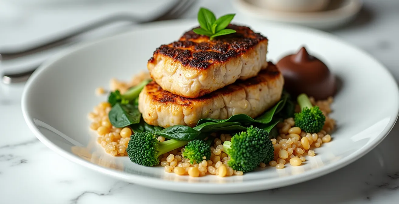 Composition culinaire montrant l'ordre des aliments pour créer un bouclier glycémique