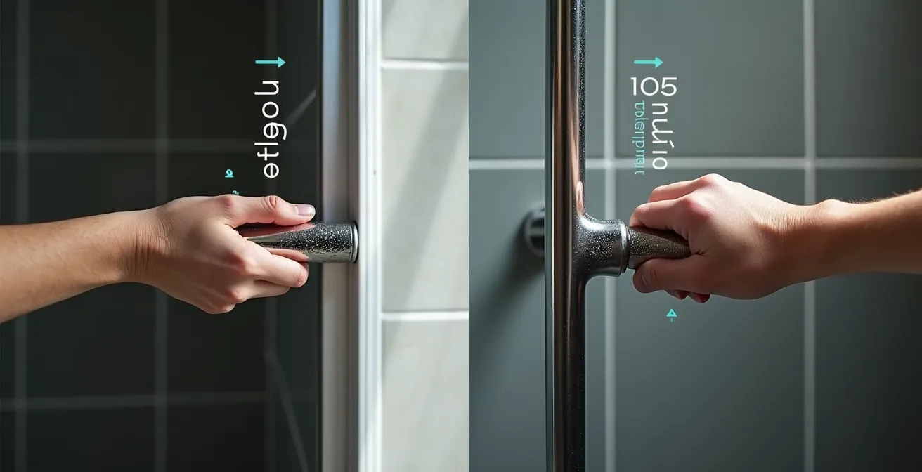 Démonstration de l'utilisation ergonomique d'une barre coudée à 135 degrés par rapport à une barre droite.